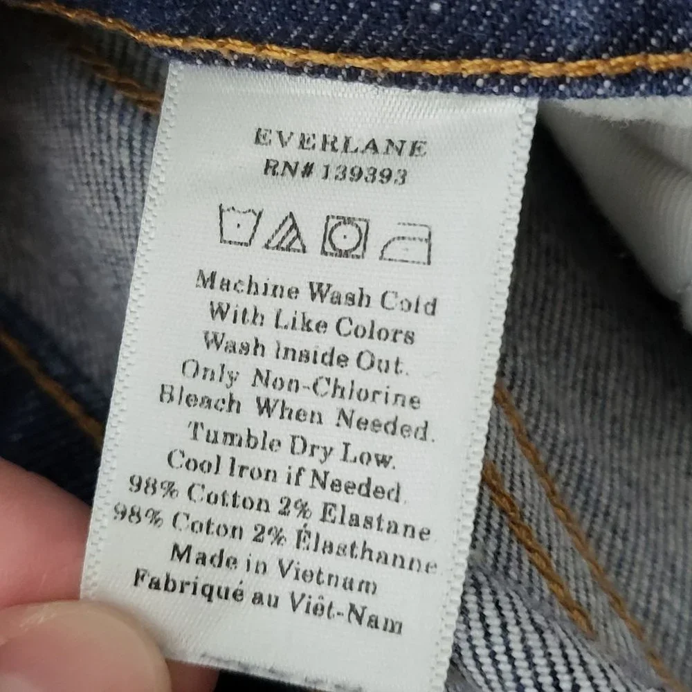 Everlane Womens Dark Wash Skinny‎ Denim Blue Jeans Size 25 Regular Casual Fall